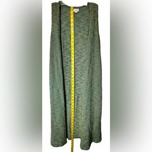 LulaRoe Longline Vest Joy Green W/ White‎ Cover Up Lightweight XS NWT